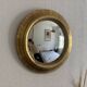 Vintage 1970s sun mirror witch's eye wood and gold - 42 cm