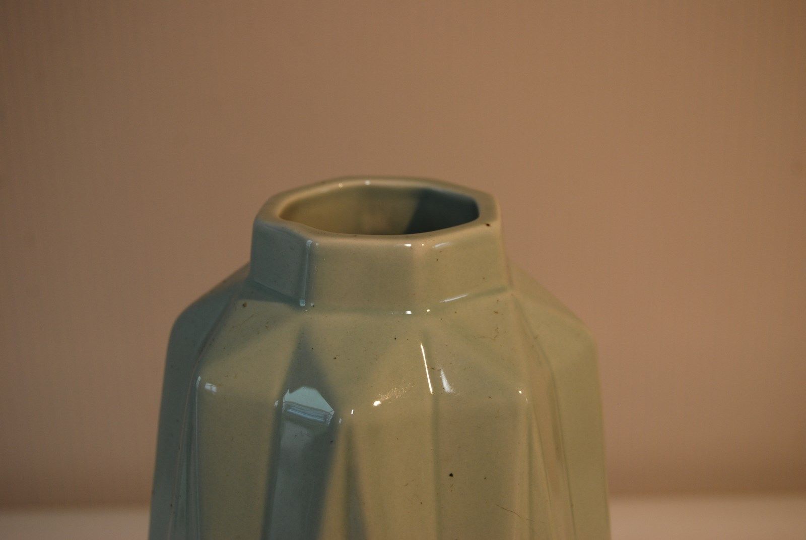 Green Art New Art Deco worked vase of water