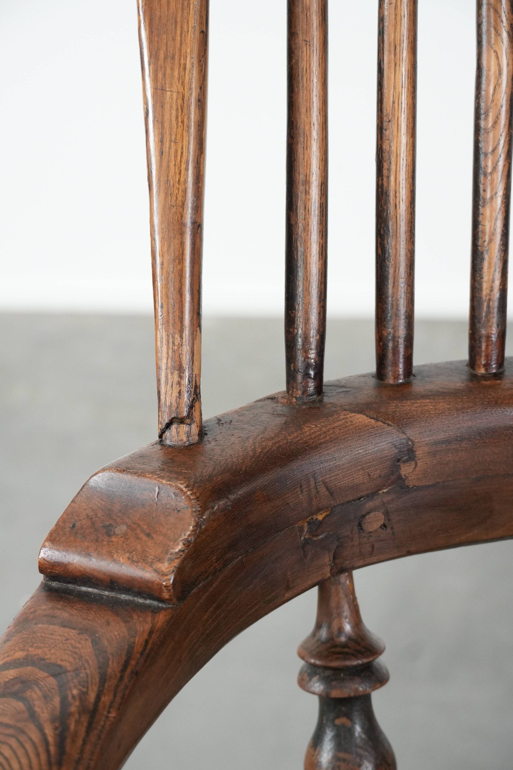 Antique English Highback Windsor Chair from the 18th Century