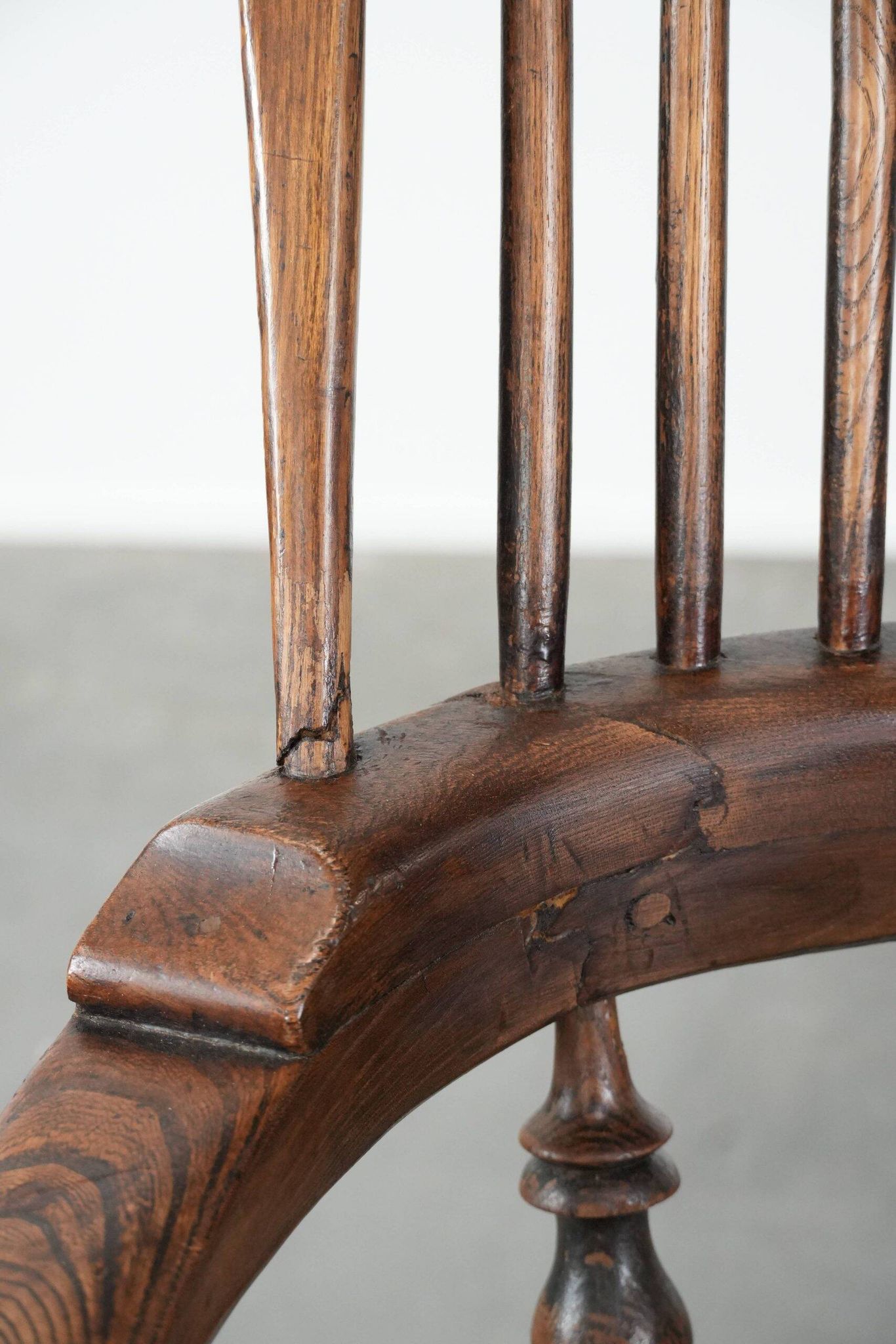 Antique English Highback Windsor Chair from the 18th Century