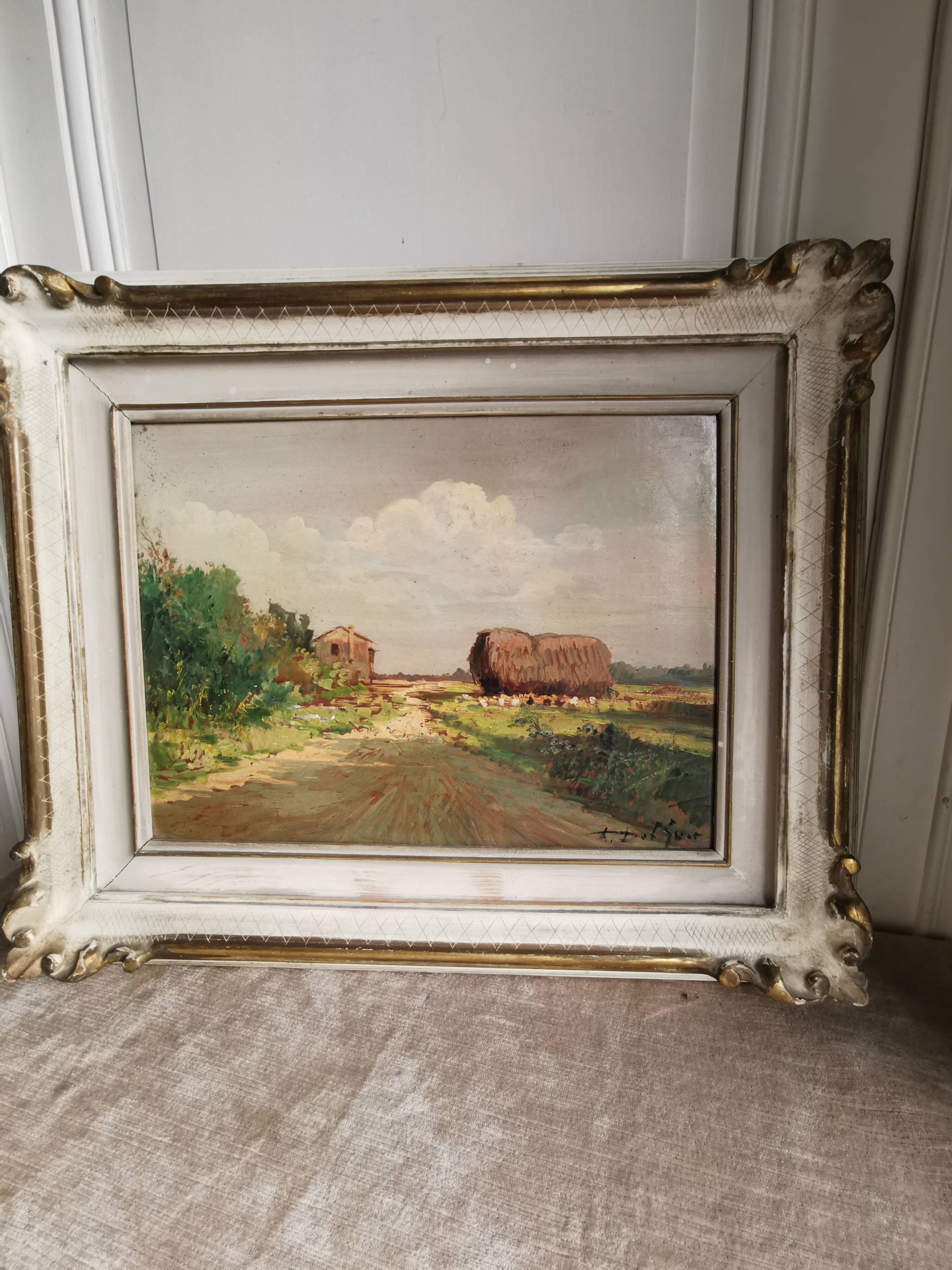 Painting - countryside landscape - mid-XX th century