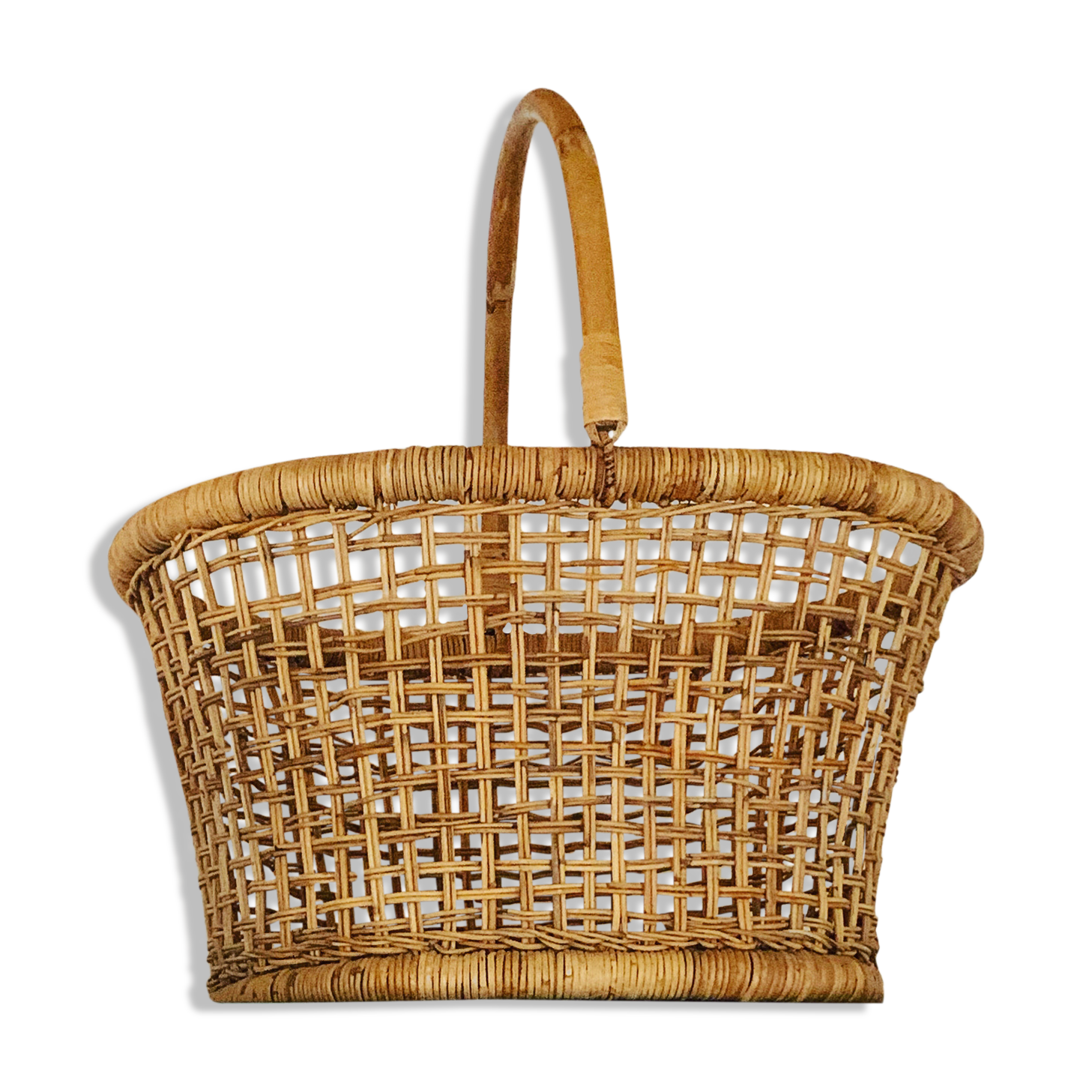 Vintage wicker and rattan basket