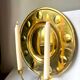 Vintage Wall Double Candle Holder Sconce in Brass