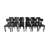 Set of 12 chairs Gervasoni 1882 design by Paola Navone