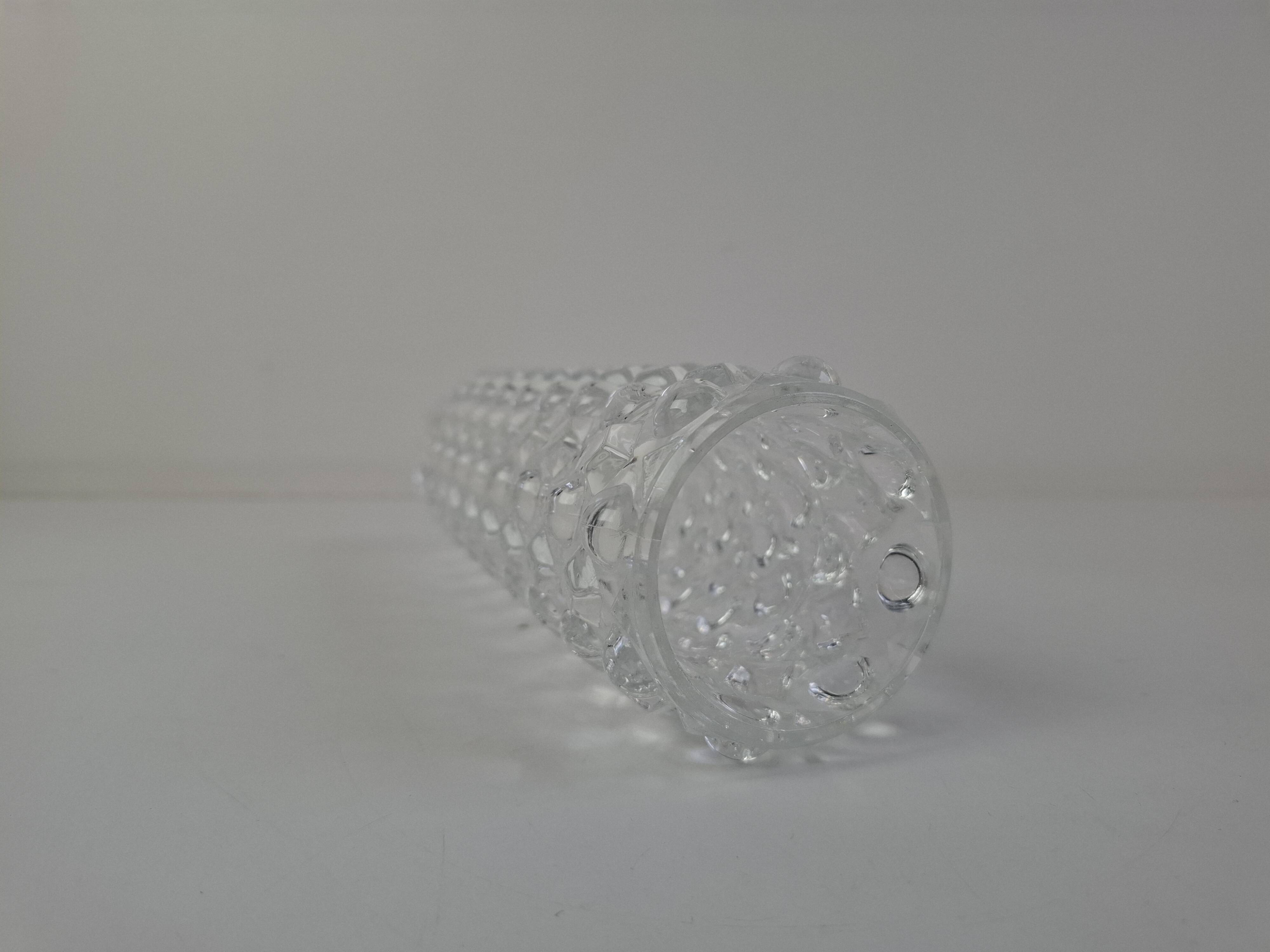 Pavel Pánek 1974 Czechoslovak Pressed Glass Vase for Union Libochovice