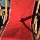 Small folding children's armchair in beach canvas