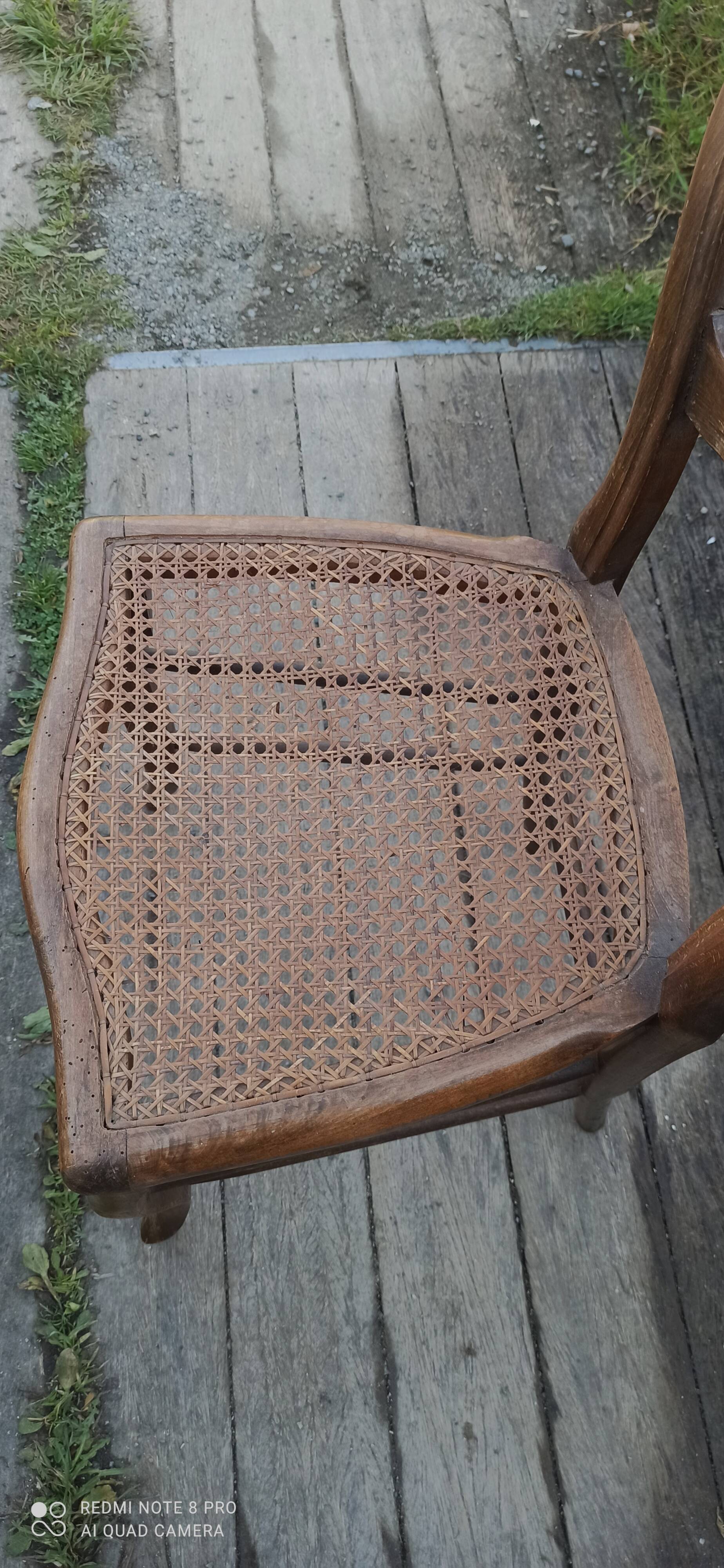 Antique Louis Philippe caned chair