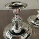 Pair of vintage silver metal candle holders