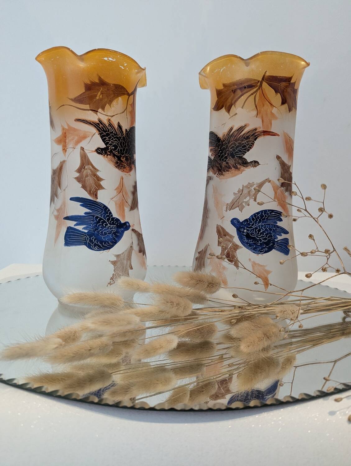 Paire de vases anciens Art nouveau