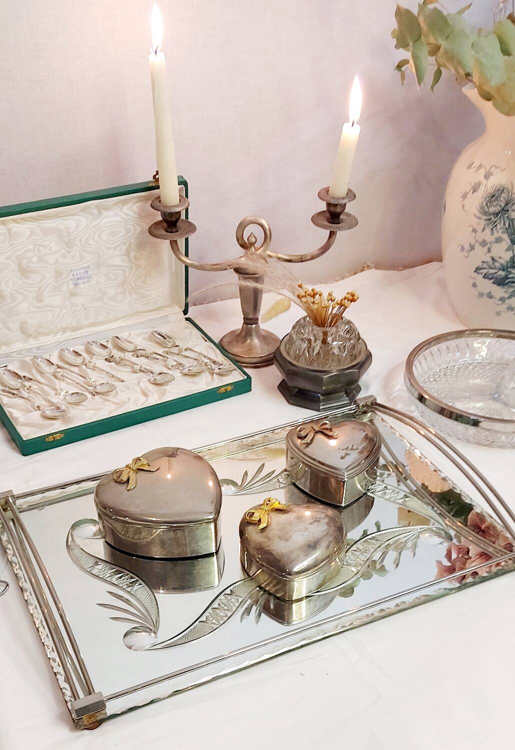 Boîtes à bijoux coeur vintage