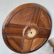 Guéridon Empire noyer et marbre fin XIXème