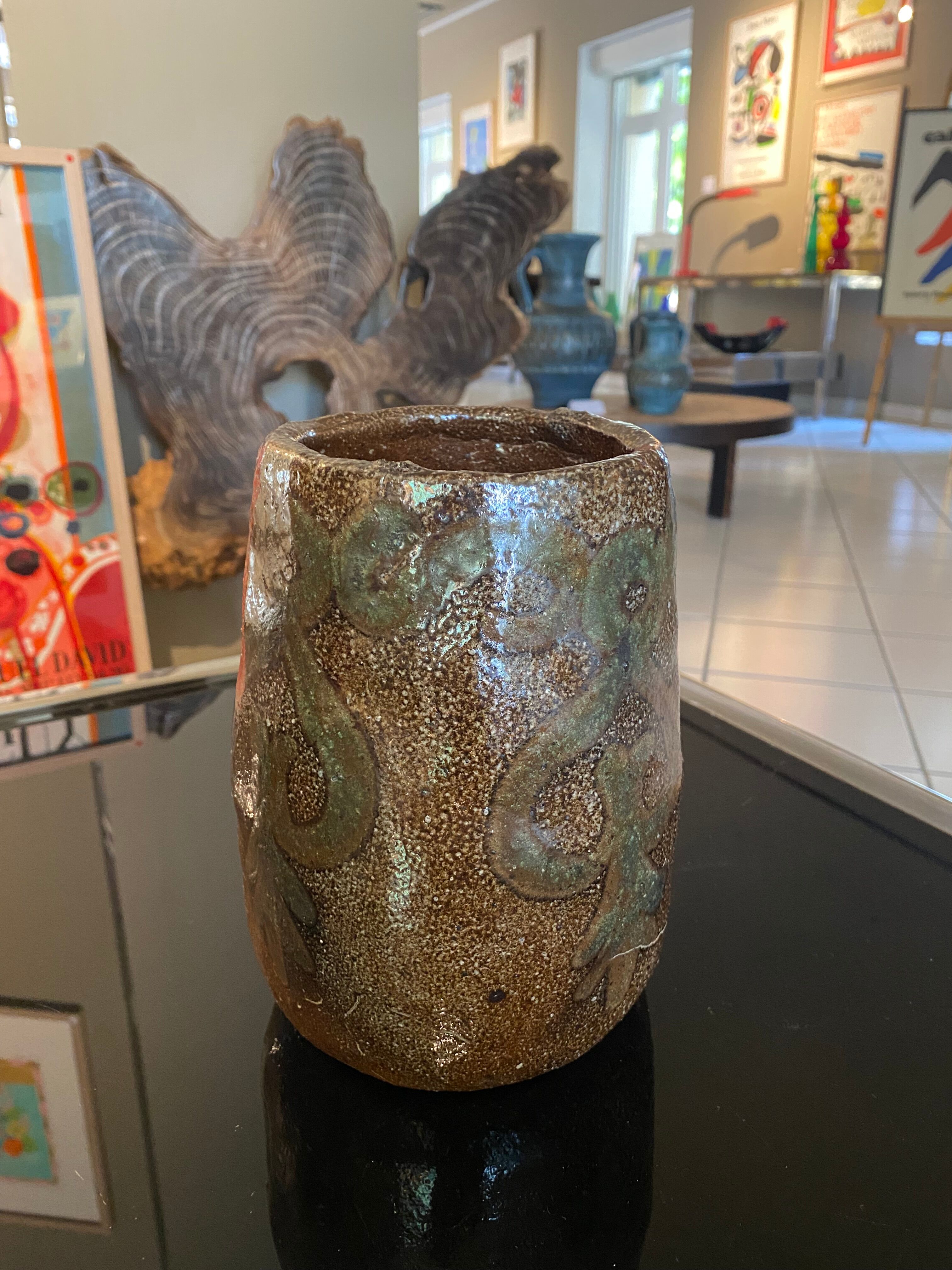 Brutalist ceramic pitcher