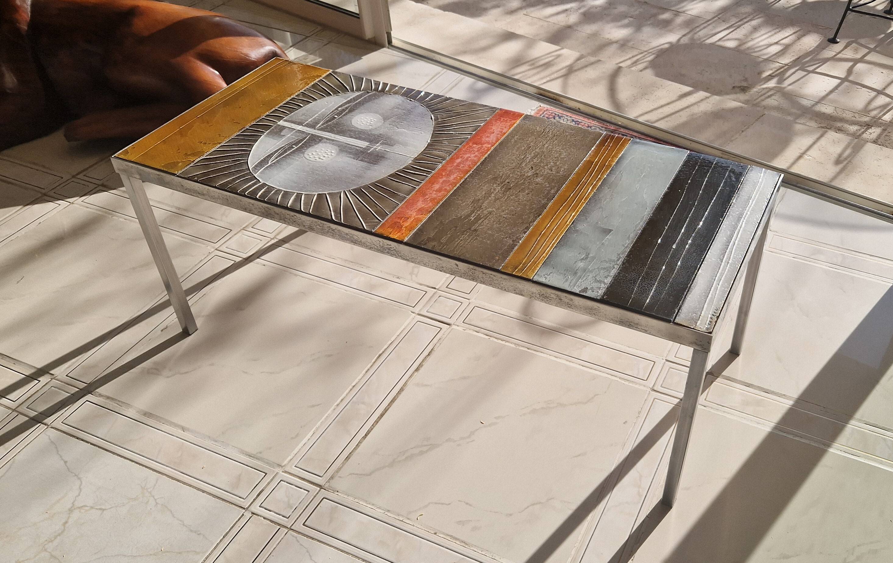 Coffee table signed Capron