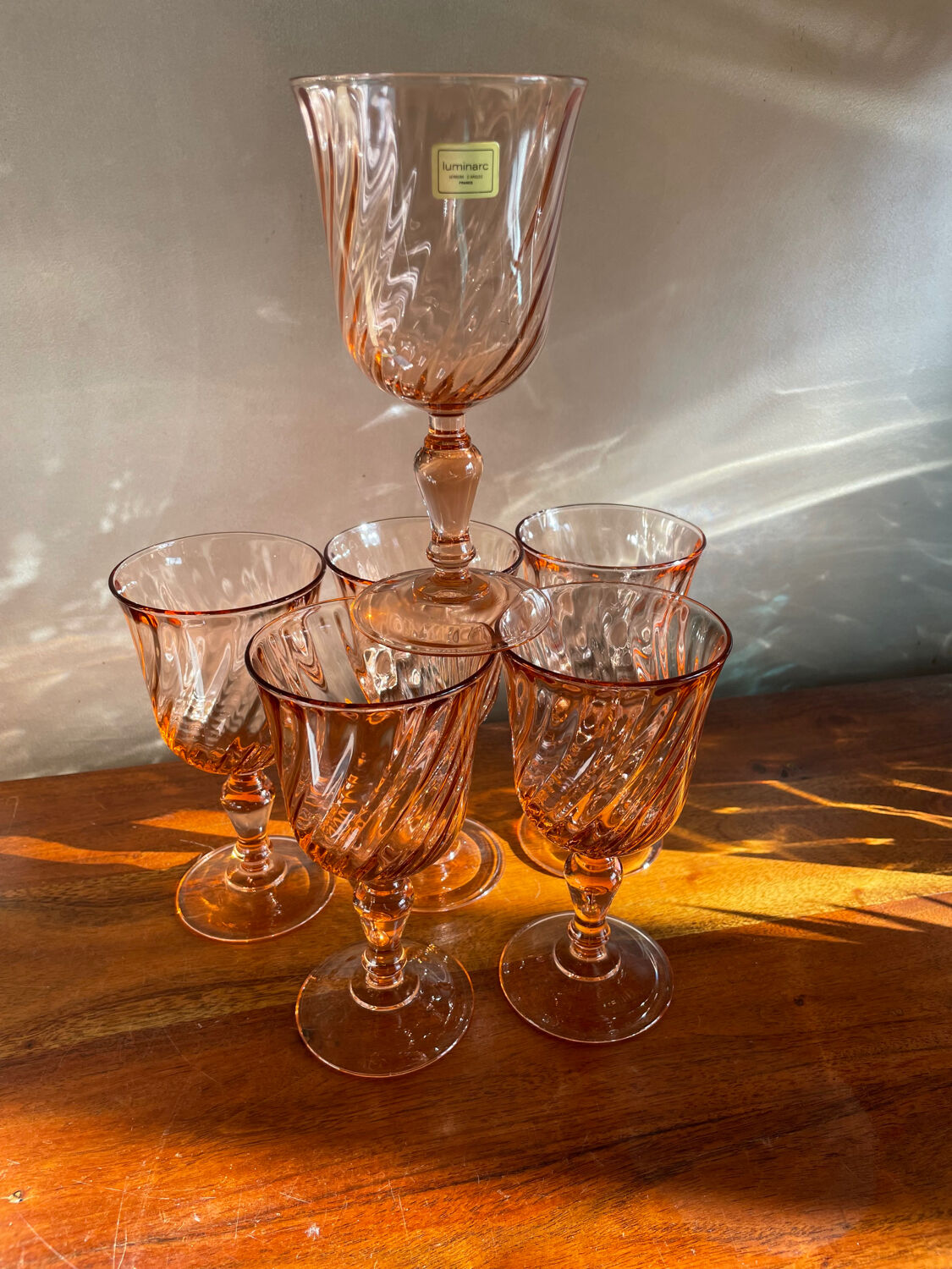 6 Rosaline water glasses