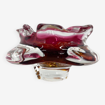 This beautiful bowl was designed by Josef Hospodka and made by the Chribska Glassworks. In a very go