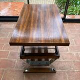 System table, portfolio, design teak veneer 80s