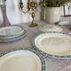 Plates flat porcelain Iron earth Vintage antique tableware