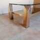Table basse vintage dorée à l'or fin 23carats par Belgo Chrome