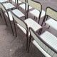 Set of 12 vintage Danish metal and fabric chairs
