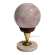 Vintage 1970s pink marble effect globe and marble floor lamp