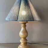 Old turned wood lamp
