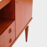 Vintage mid century high quality Danish design highboard buffet cabinet made of teak, 1960s
