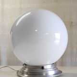 20cm opaline globe ceiling or table lamp - mid-20th century