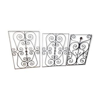 3 old wrought iron gates