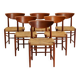 Model 316 dining chairs by Peter White & Orla Moelgard-Nielsen for Søborg Møbelfabrik, 1958, set of 6