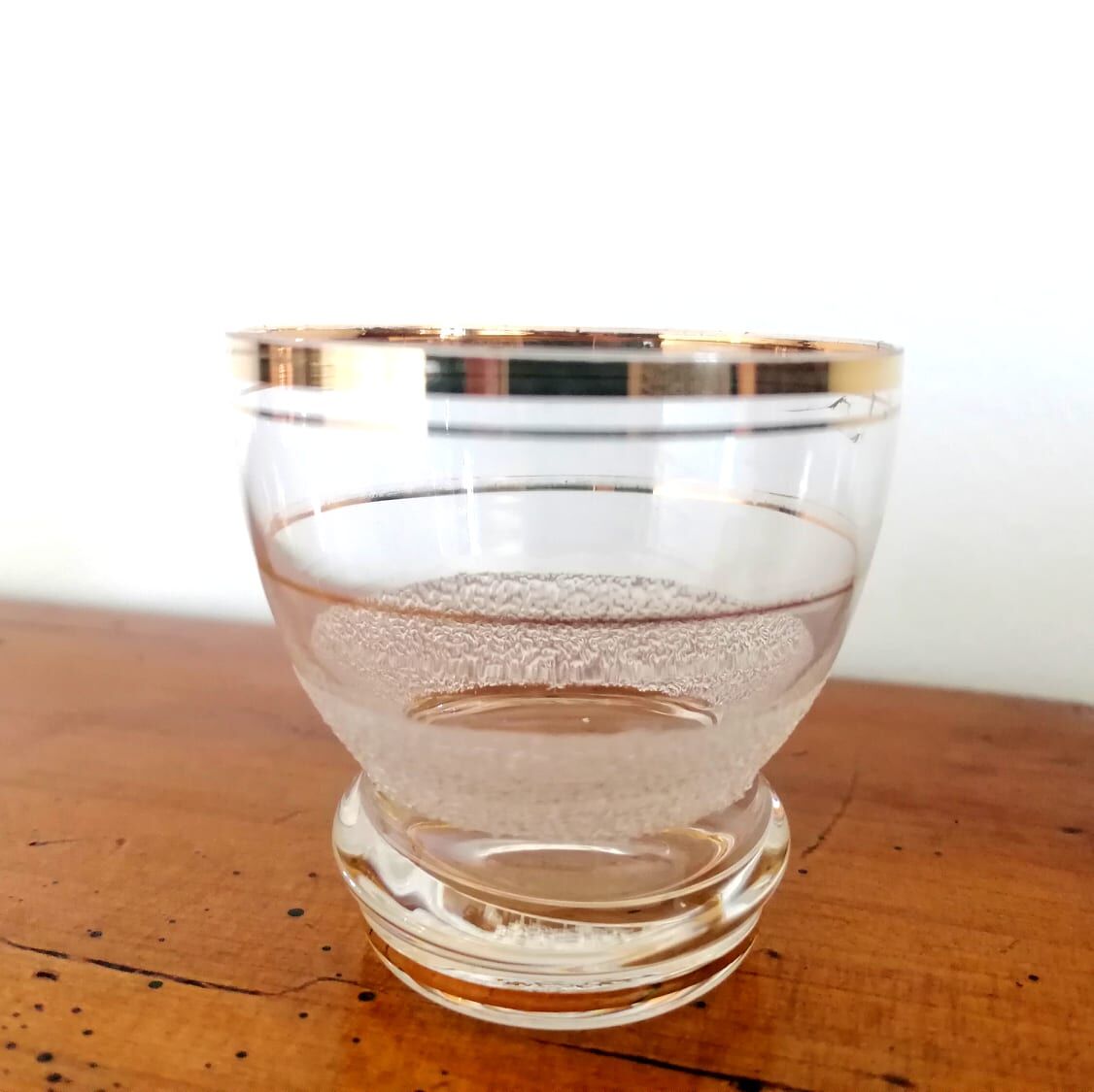 Service à liqueur verre givré 1950