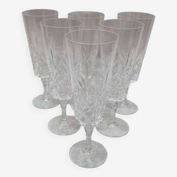 9 crystal champagne flutes from 1980