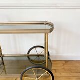 Rolling service gilded brass