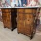 Rare pair of Italian display furniture from the Charles X period in mahogany.
