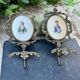 Pair of baroque brass coat hooks
