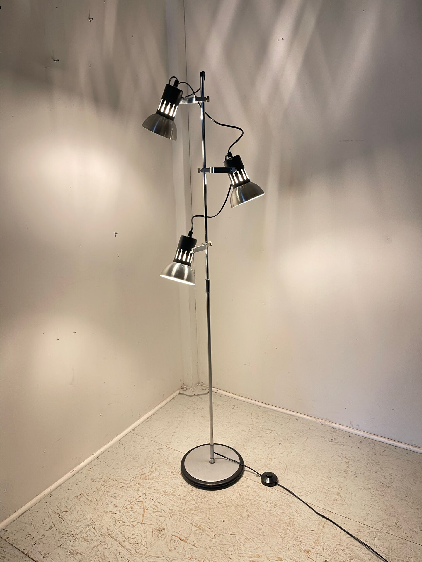 Lampadaire 3 spots années 80