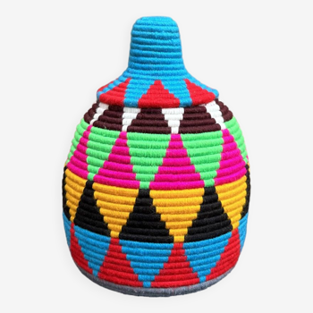 handmade, Moroccan basket, African basket, woven bowl, wall basket.