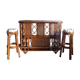 Bamboo bar and its 2 stools