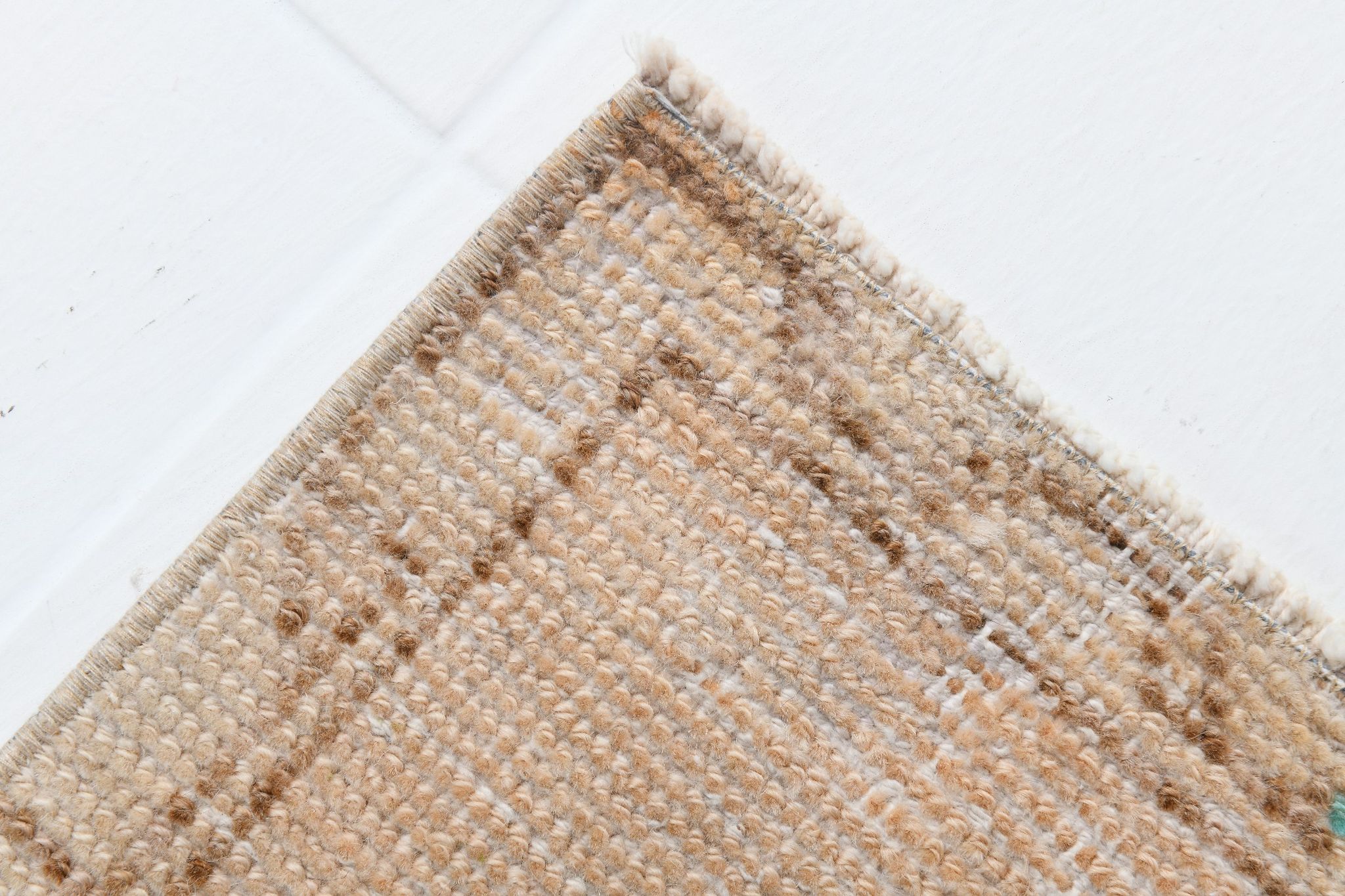 Tapis marron beige turc vintage 94x52cm