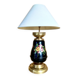 Lamp from the early 1900s, fabric cable, cotton shade.