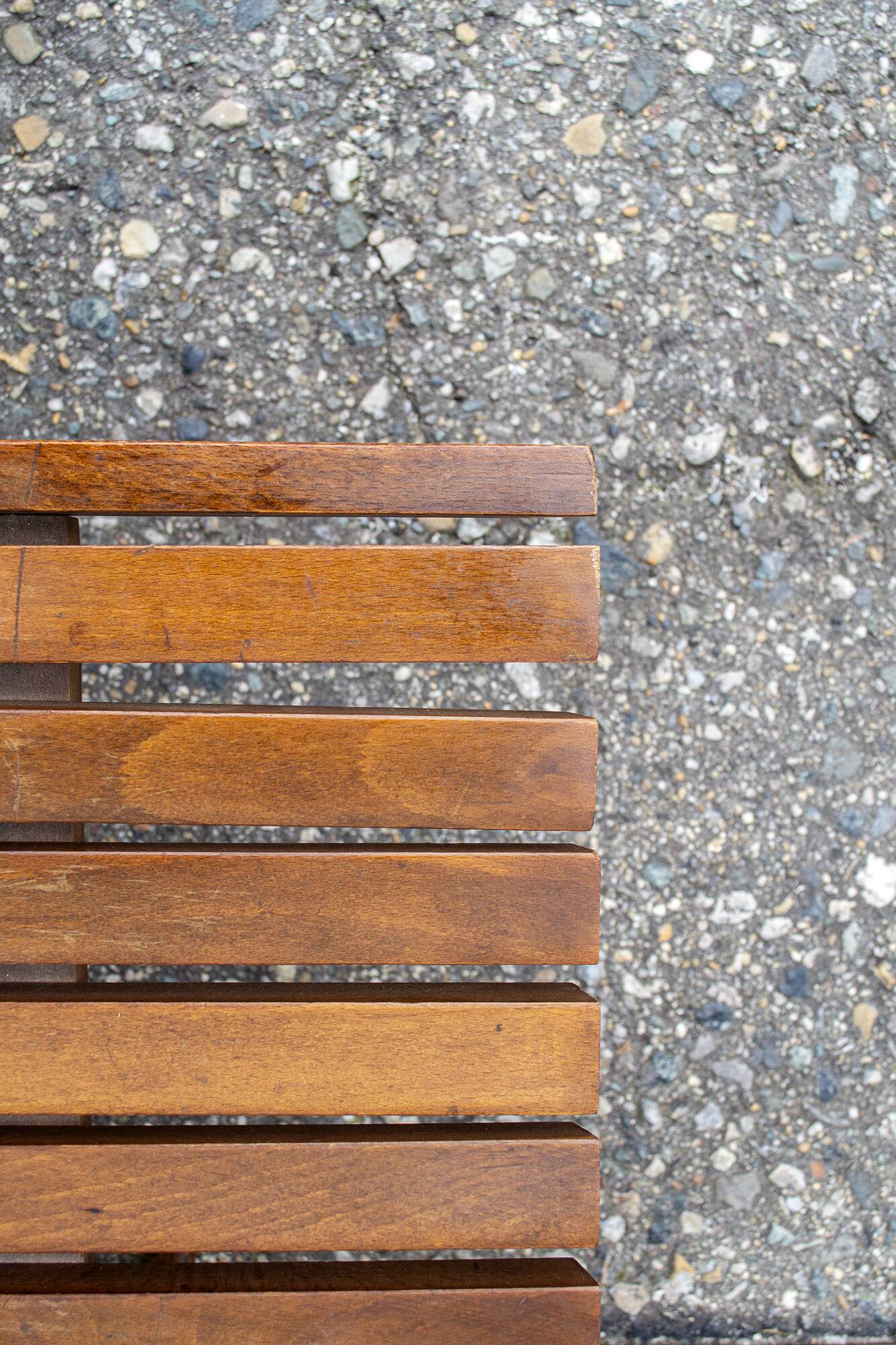 Italian Wooden Bench, 1950s