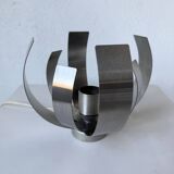 Oxar space age chrome flower wall light