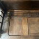 Gothic style carved oak chest bench, 19th century