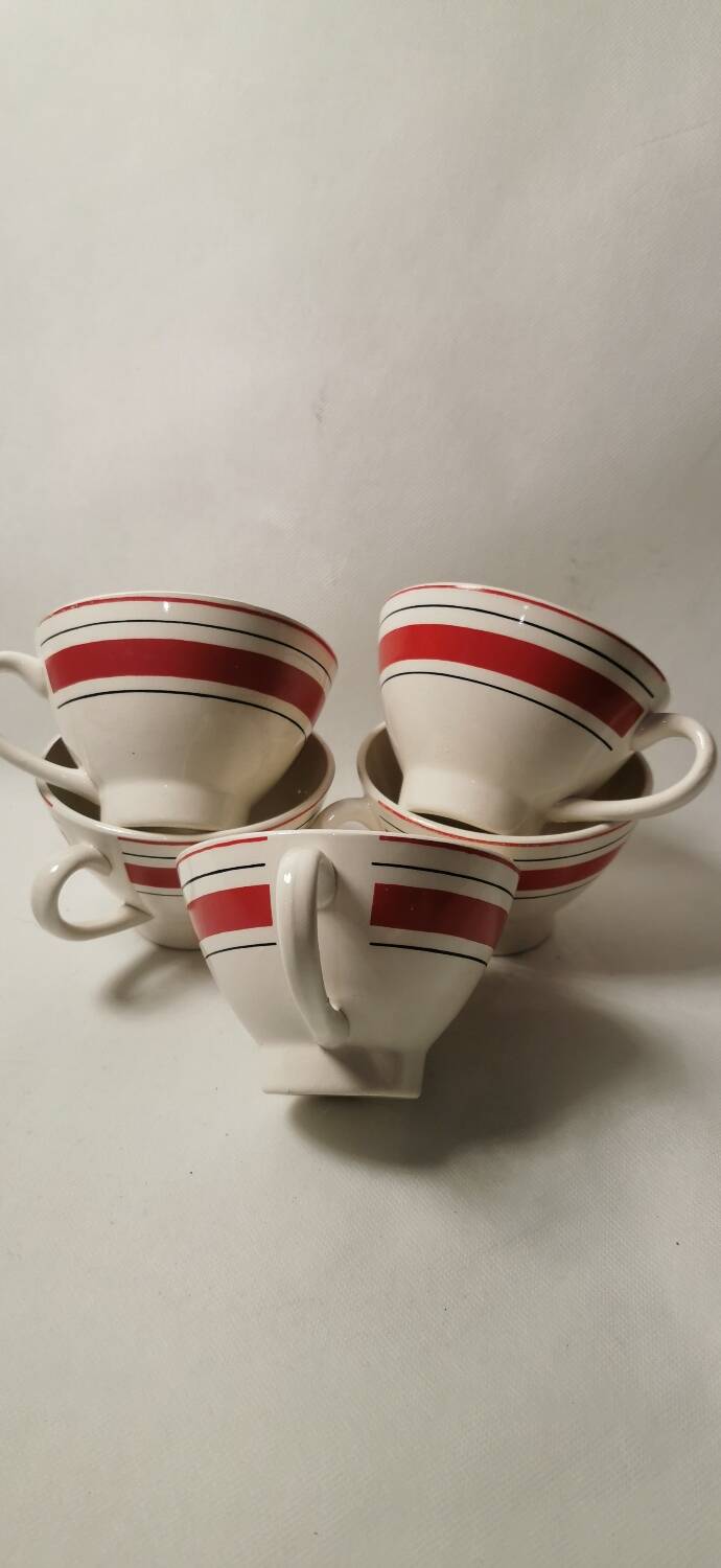 5 cups, Breizh vintage bowls, very good condition