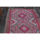 1970s Vintage Turkish Oushak Handmade Wool Cotton Purple Runner Rug 108x292