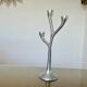 Modernist free-form candle holder in cast aluminum 1970