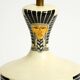 Large ceramic table lamp with Egyptian motifs by Nicolas Blandin, Paris