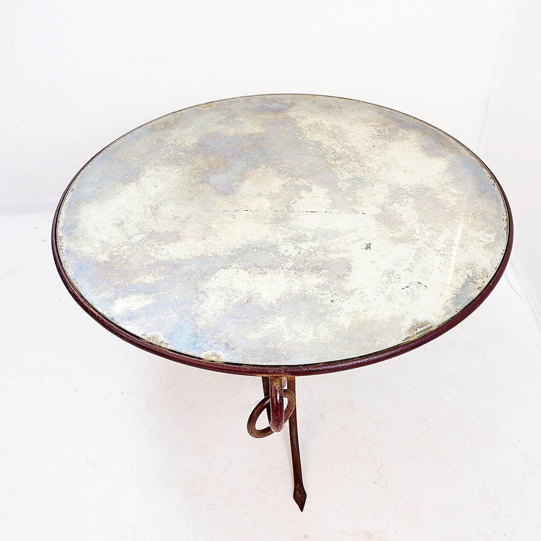 Gilded iron coffee table by René Drouet - 1940s