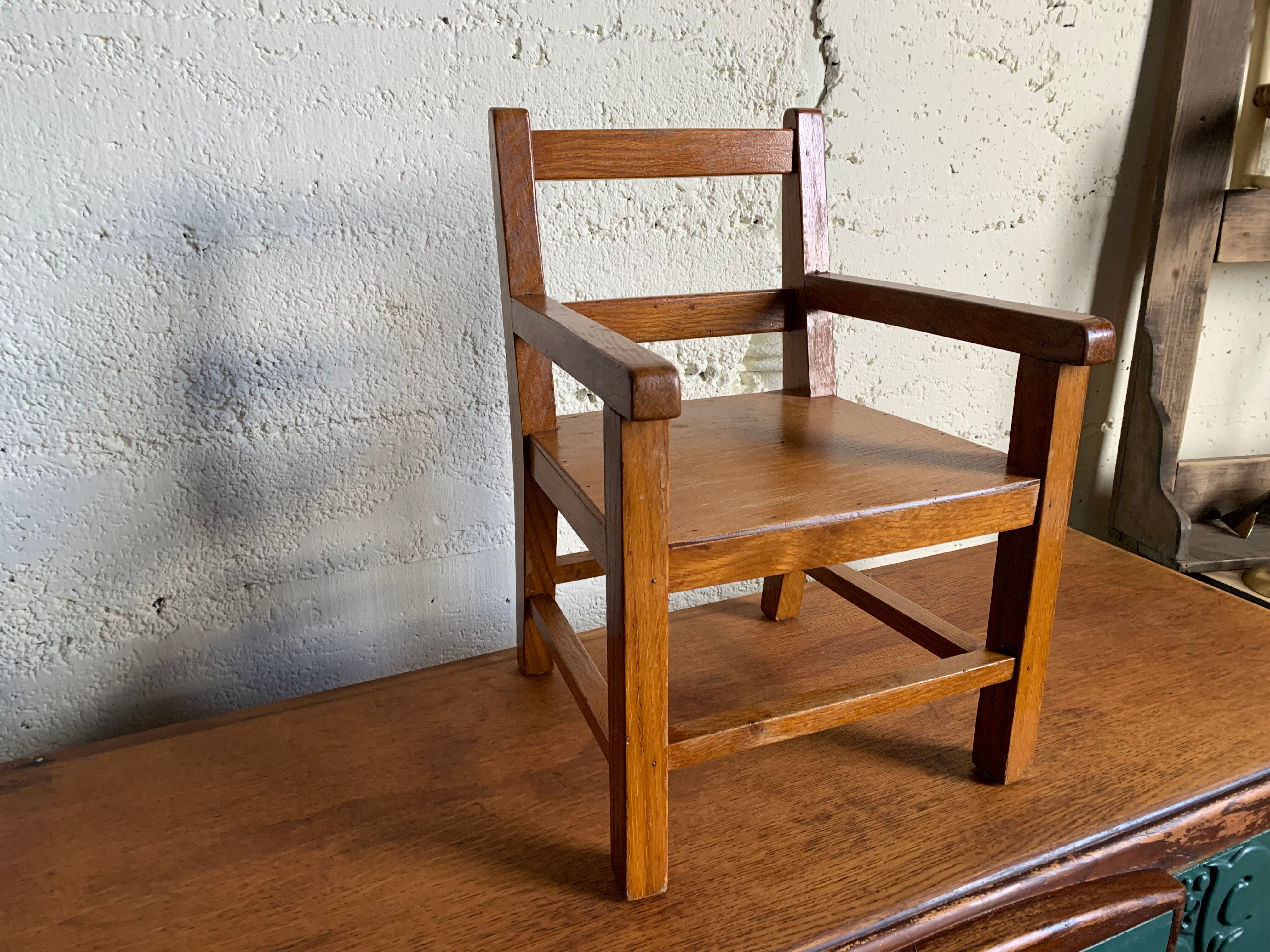 Wooden children's chair from the 50