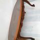 Cherry coffee table with cane top and vintage glass