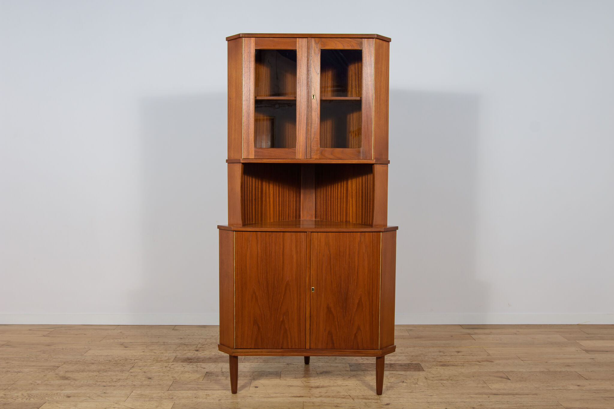 Mid-Century Modern Teak Corner Cabinet, Denmark, 1960s